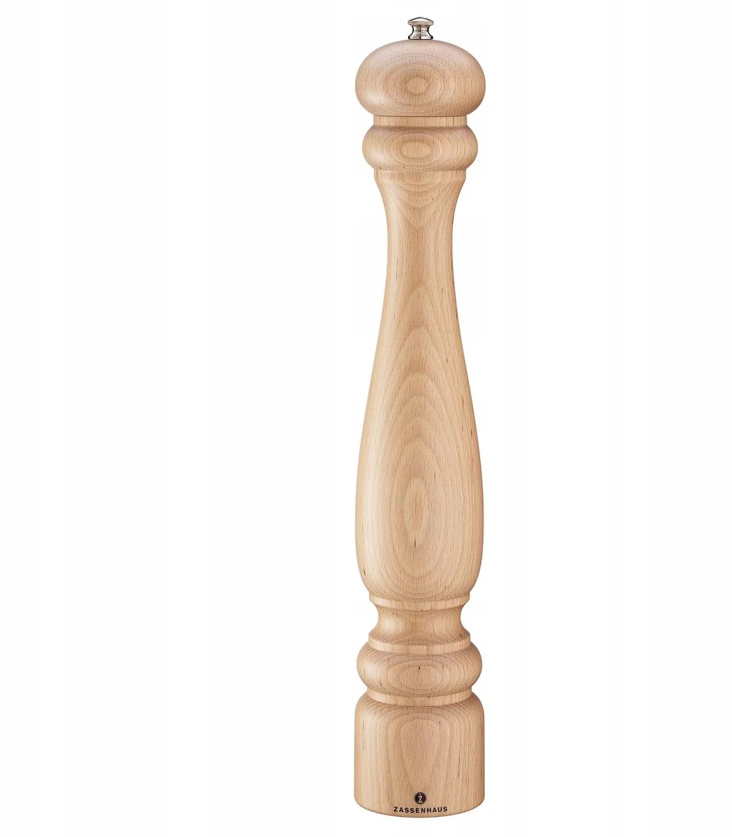 Houten Pepermolen 40cm - Keramisch Mechanisme van Zassenhaus in Beige – productfoto