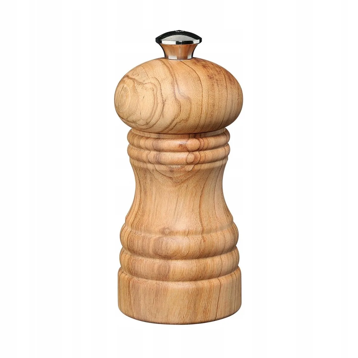 Olijfhouten Pepermolen 5,5 x 12 cm - Keramisch Mechanisme van Zassenhaus in Olijfhout – productfoto