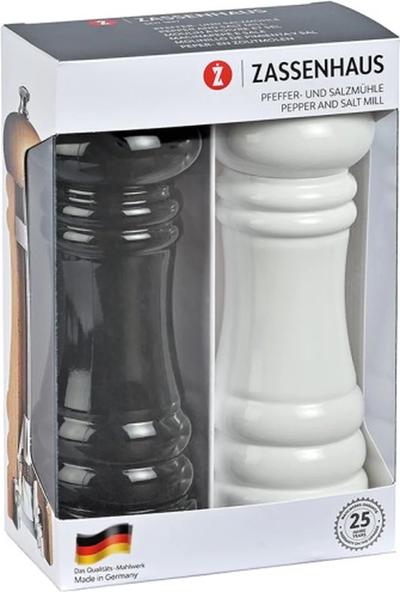 Peper- en zoutmolen 18cm Berlin zwart/wit by Zassenhaus in Black – product photo