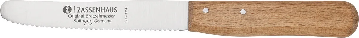 Tafelmes 22cm beukenhout van Zassenhaus in Bruin – productfoto