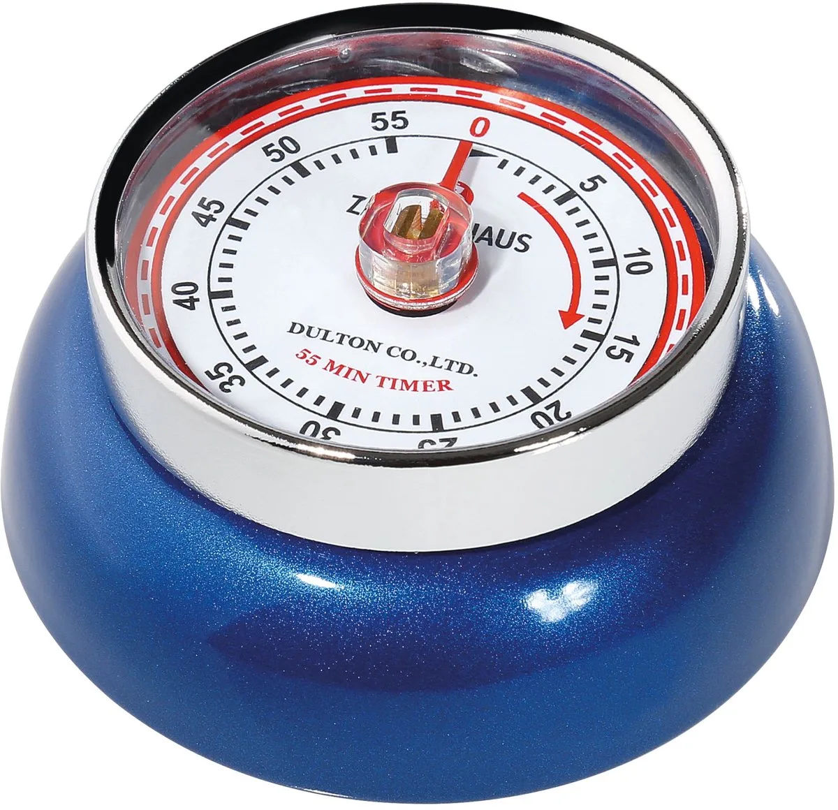 Timer Speed Kookwekker - Retro Look - Magnetisch - Blauw Metallic van Zassenhaus in Blauw mettalic – productfoto
