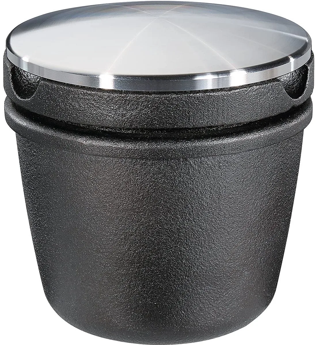 Zassenhaus 76134 Kruidenrasp, gietijzeren vijzel met praktisch opbergvak, roestvrijstalen deksel, 8 cm från Zassenhaus i Silver – produktbild