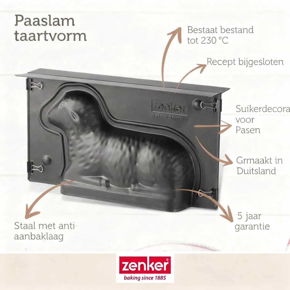 3D-taartvorm in de vorm van een paaslam Zenker Special Season by Zenker in Black – product photo