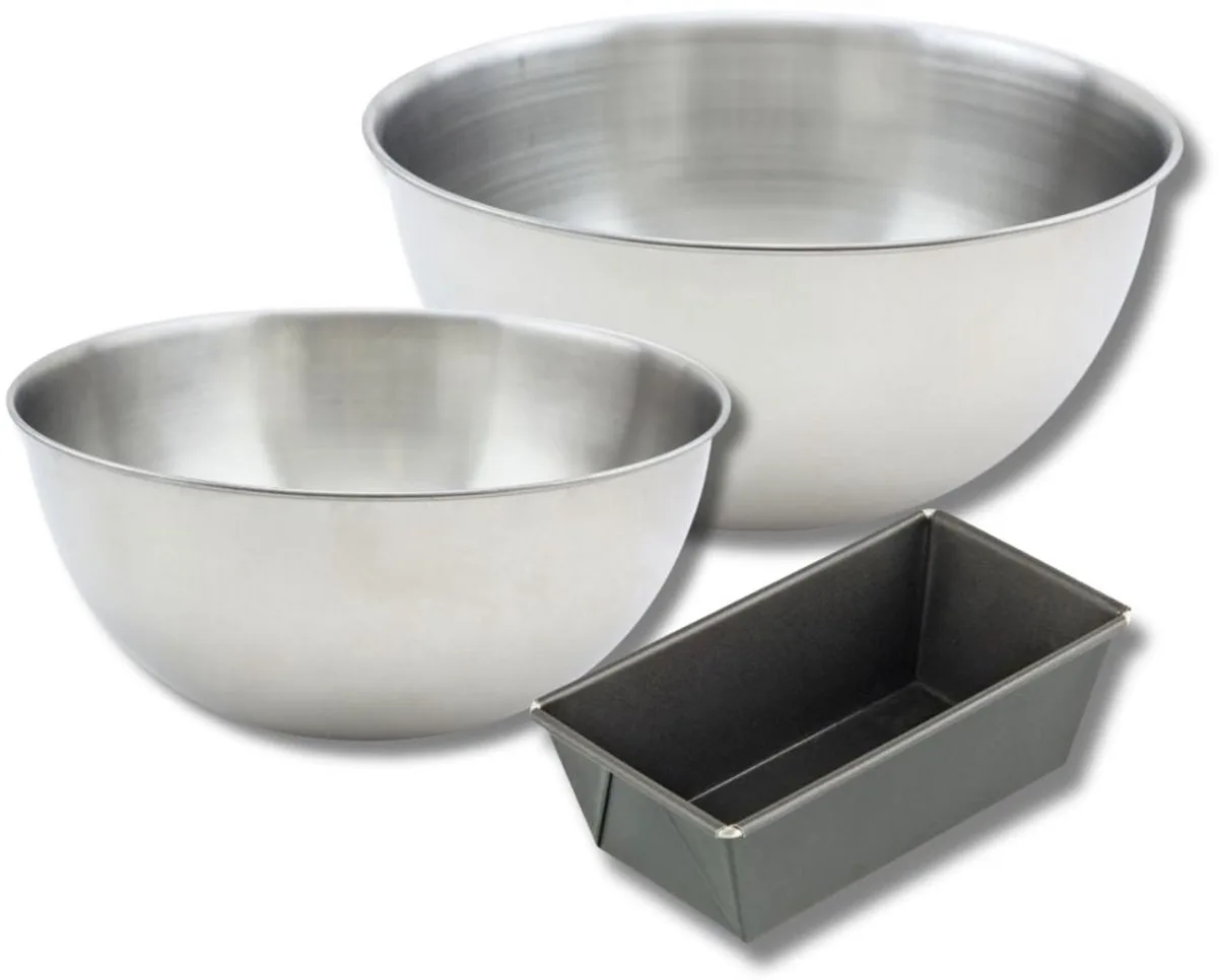 Bakkerset met mini cakevorm 16 cm, 2 mengkommen en 1 spatel Zenker fra Zenker i Sort – produktbillede