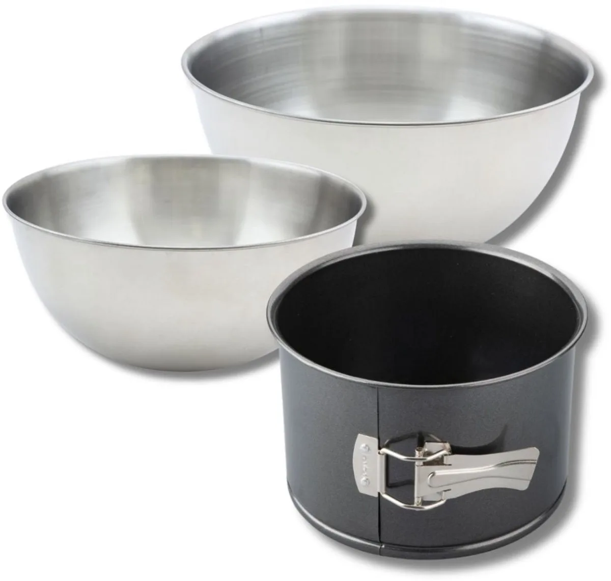 Bakkersset 1 panettonevorm 18 cm, 2 mengkommen, 1 spatel Zenker de Zenker en Noir – photo produit