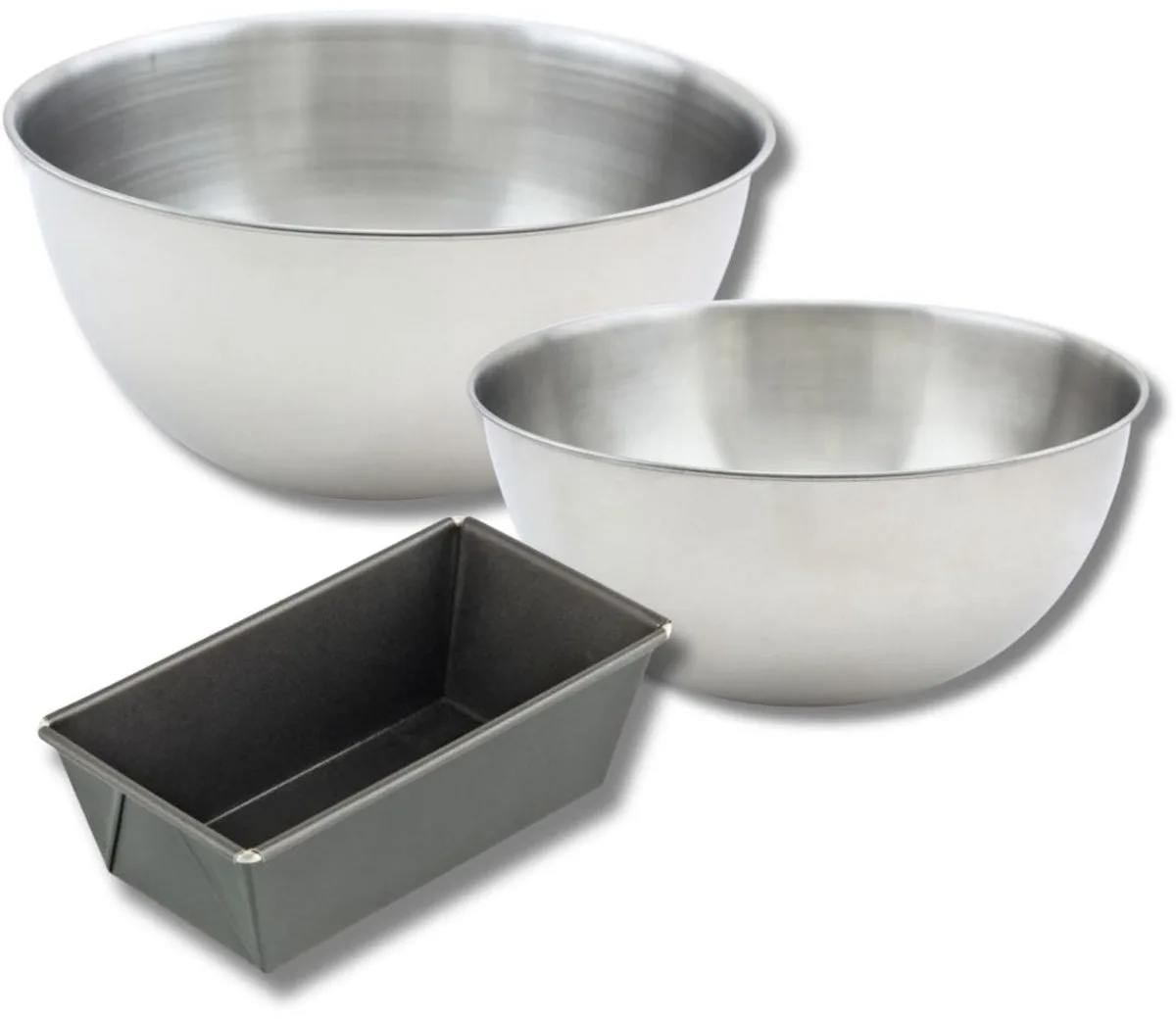 Bakset met mini cakevorm 20 cm, 2 mengkommen en 1 spatel Zenker von Zenker in Schwarz – Produktfoto