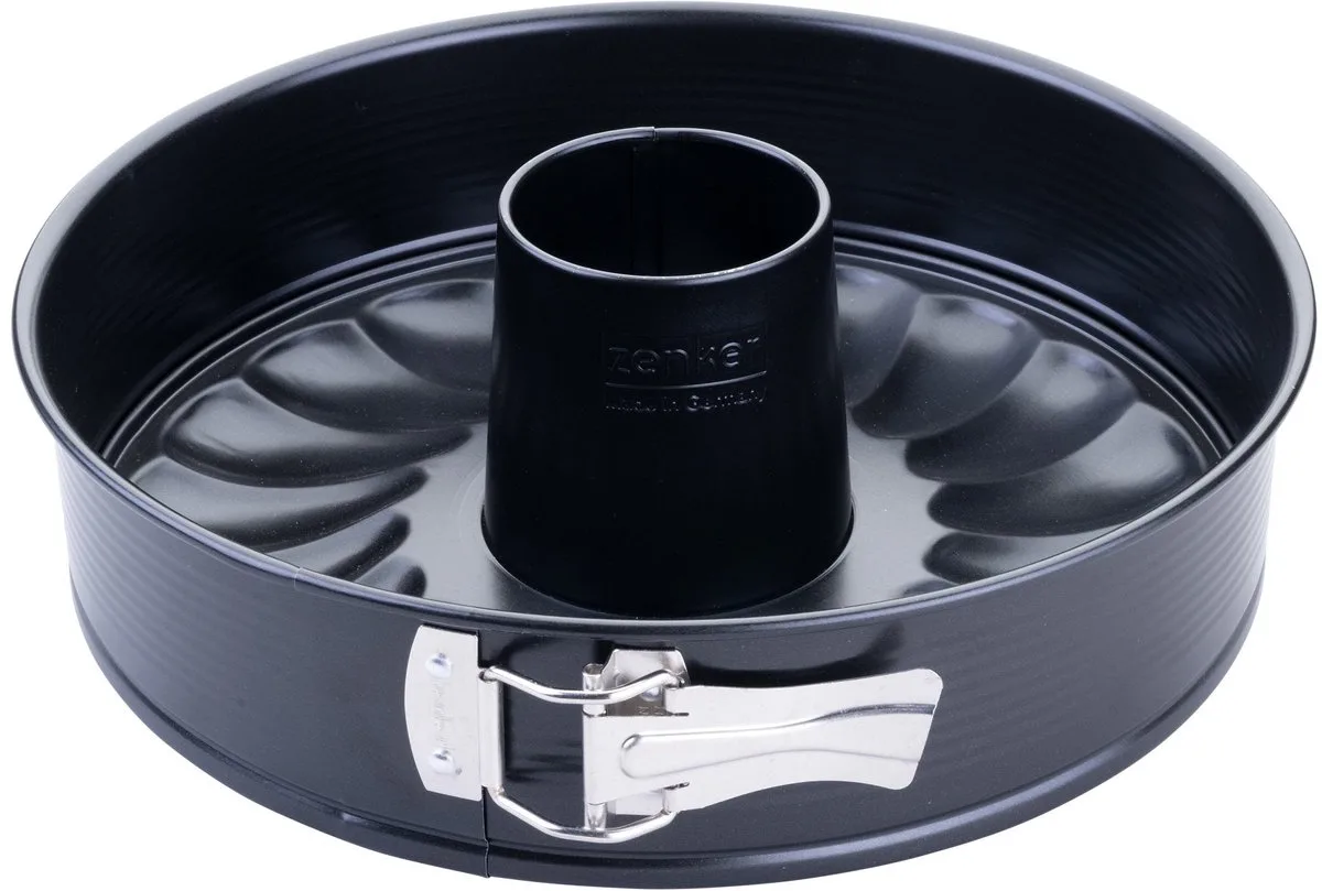 Bakvorm voor taart en savarin met dubbele bodem 28 cm Zenker PerfectBack+ de Zenker en Noir – photo produit