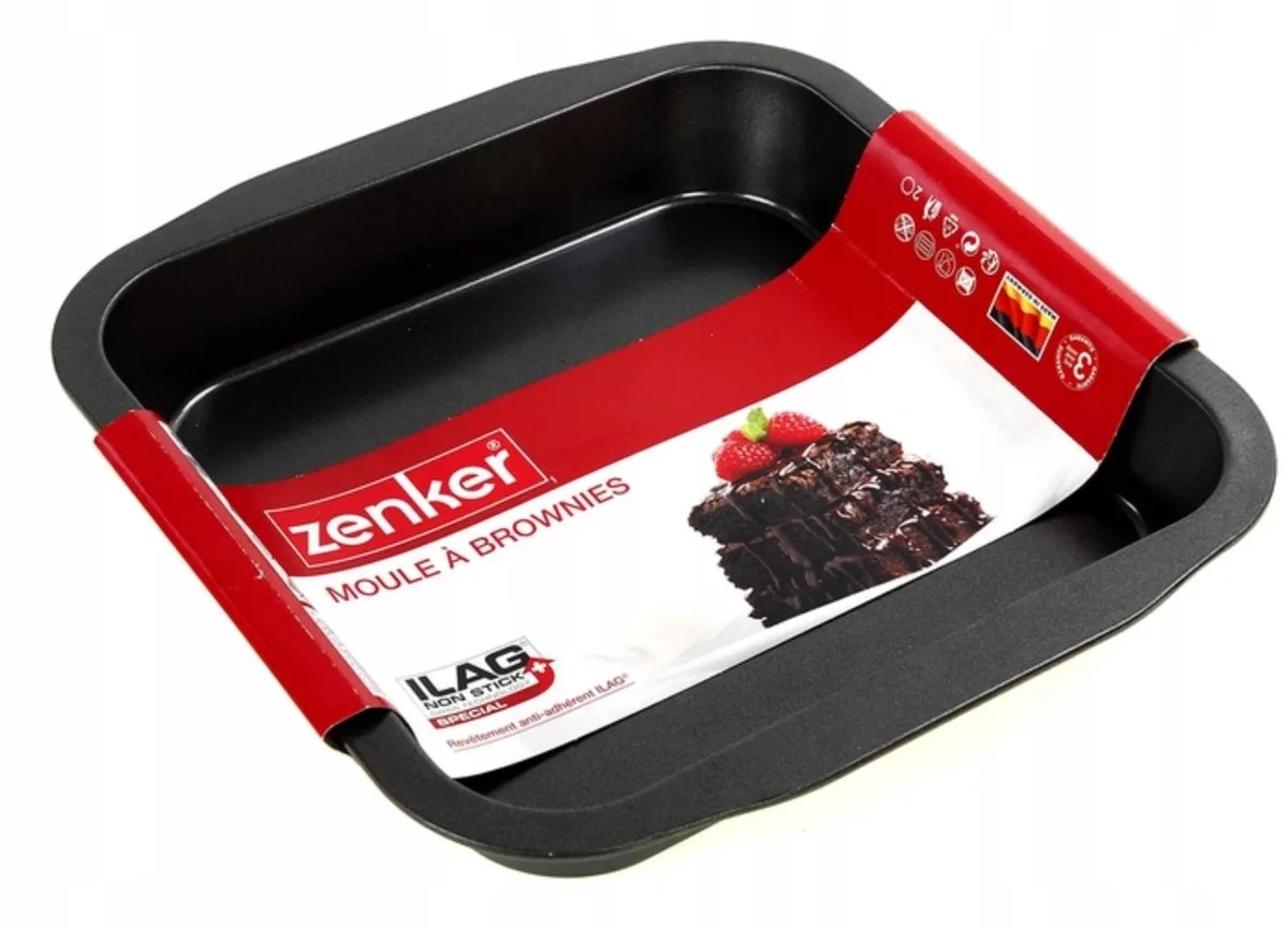 Brownie Bakvorm Rechthoekig 27x26 cm - Antiaanbaklaag by Zenker in Black – product photo