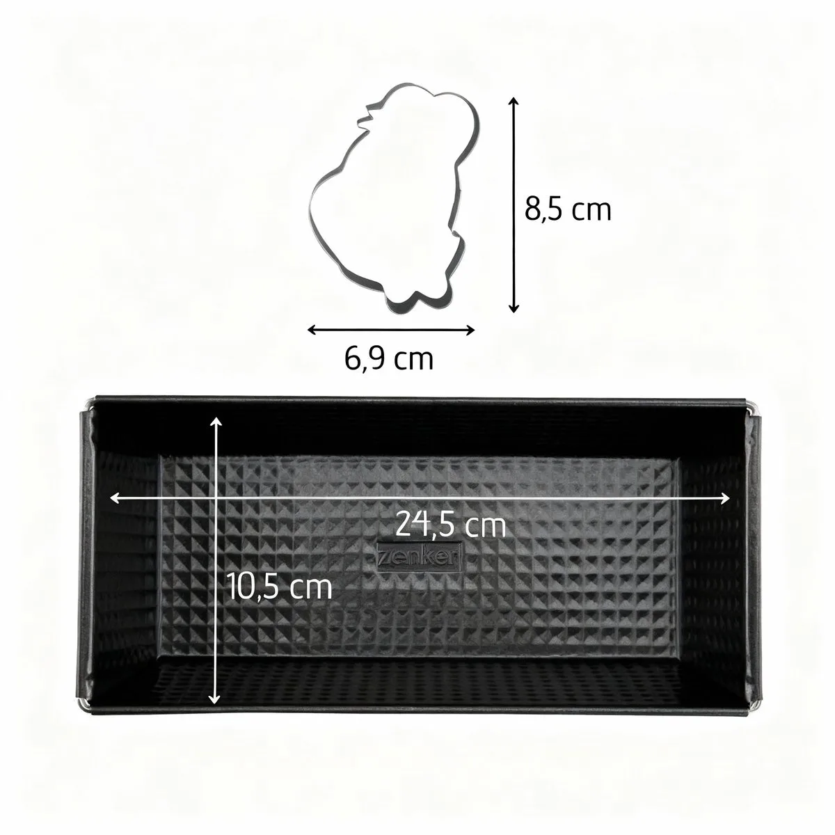 Cakevorm 25 cm met uitsteker Zenker Haribo by Zenker in Black – product photo
