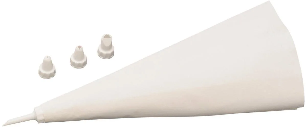 Herbruikbare spuitzak en 4 plastic spuitmondjes 31 cm Zenker Smart Pastry by Zenker in White – product photo