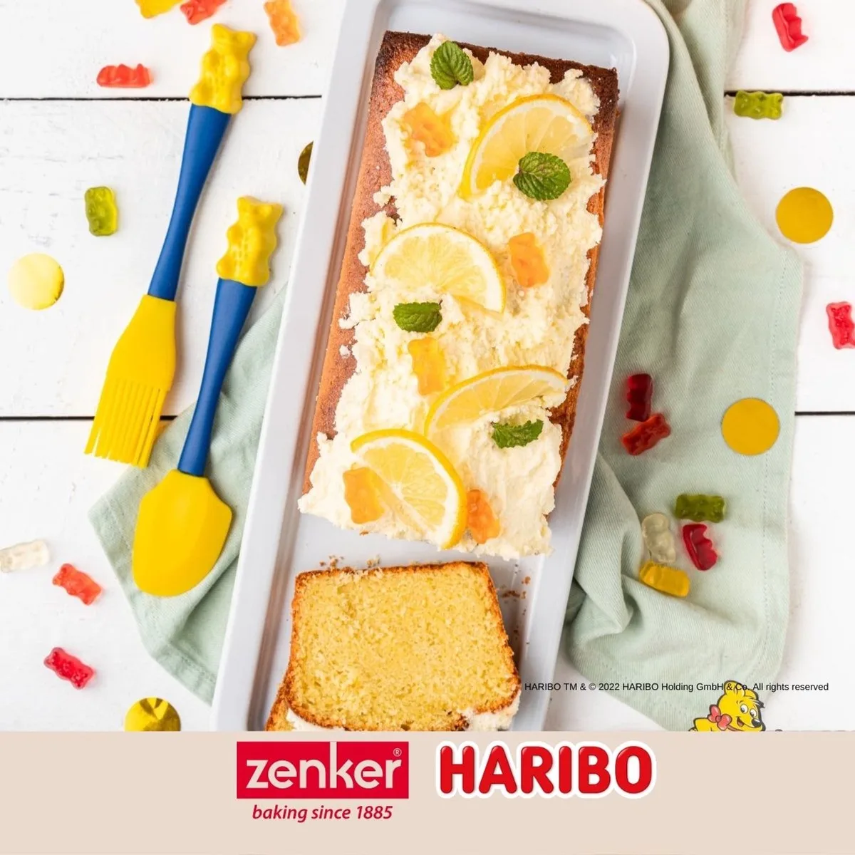 Keuken- en bakkwast 19,8 cm van siliconen haren Zenker Haribo fra Zenker i Gul, Blå – produktbillede