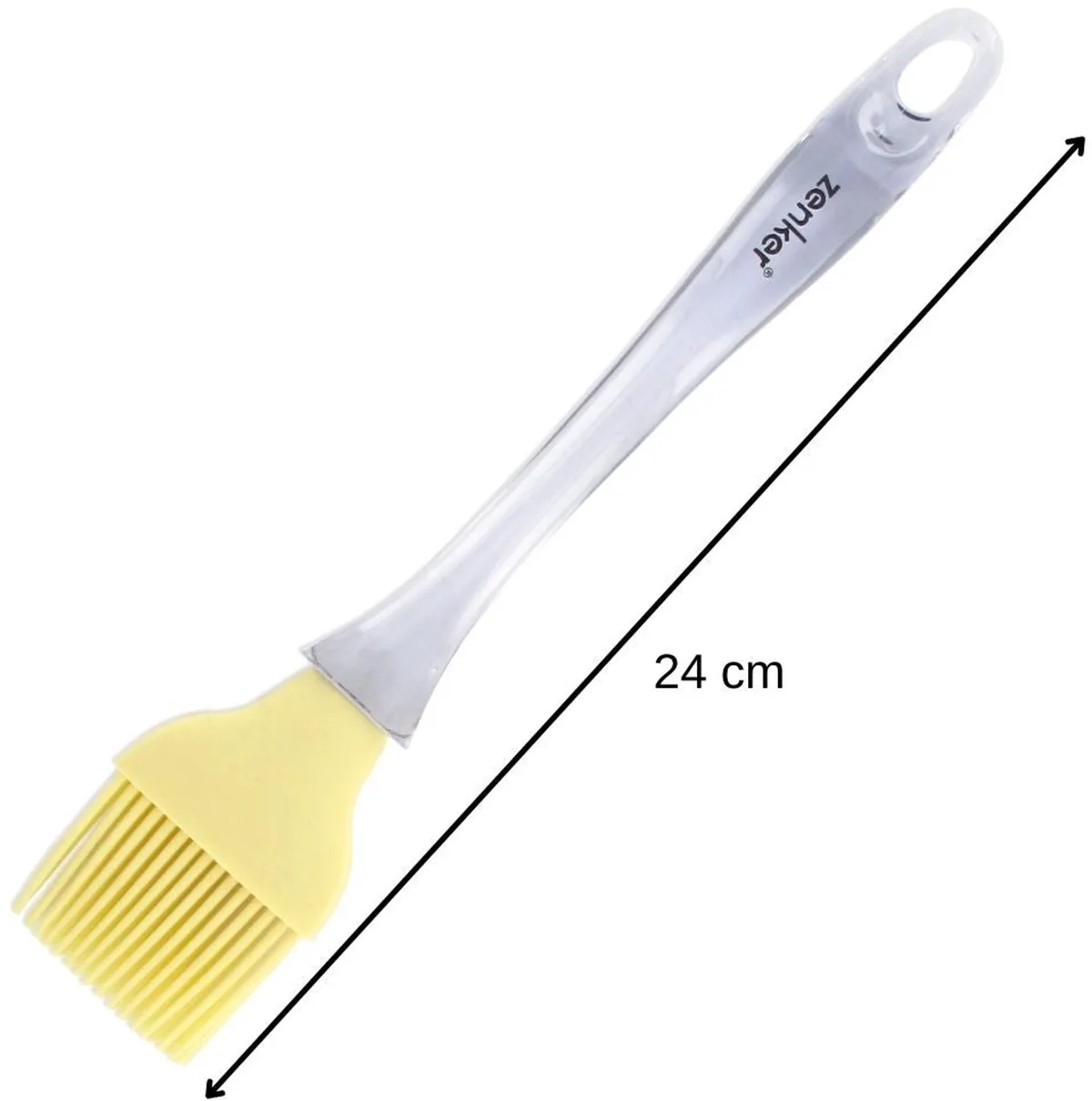 Keuken- en bakkwast 24 cm van siliconen haren Zenker Smart Pastry de Zenker en Jaune, Marron, Transparent – photo produit