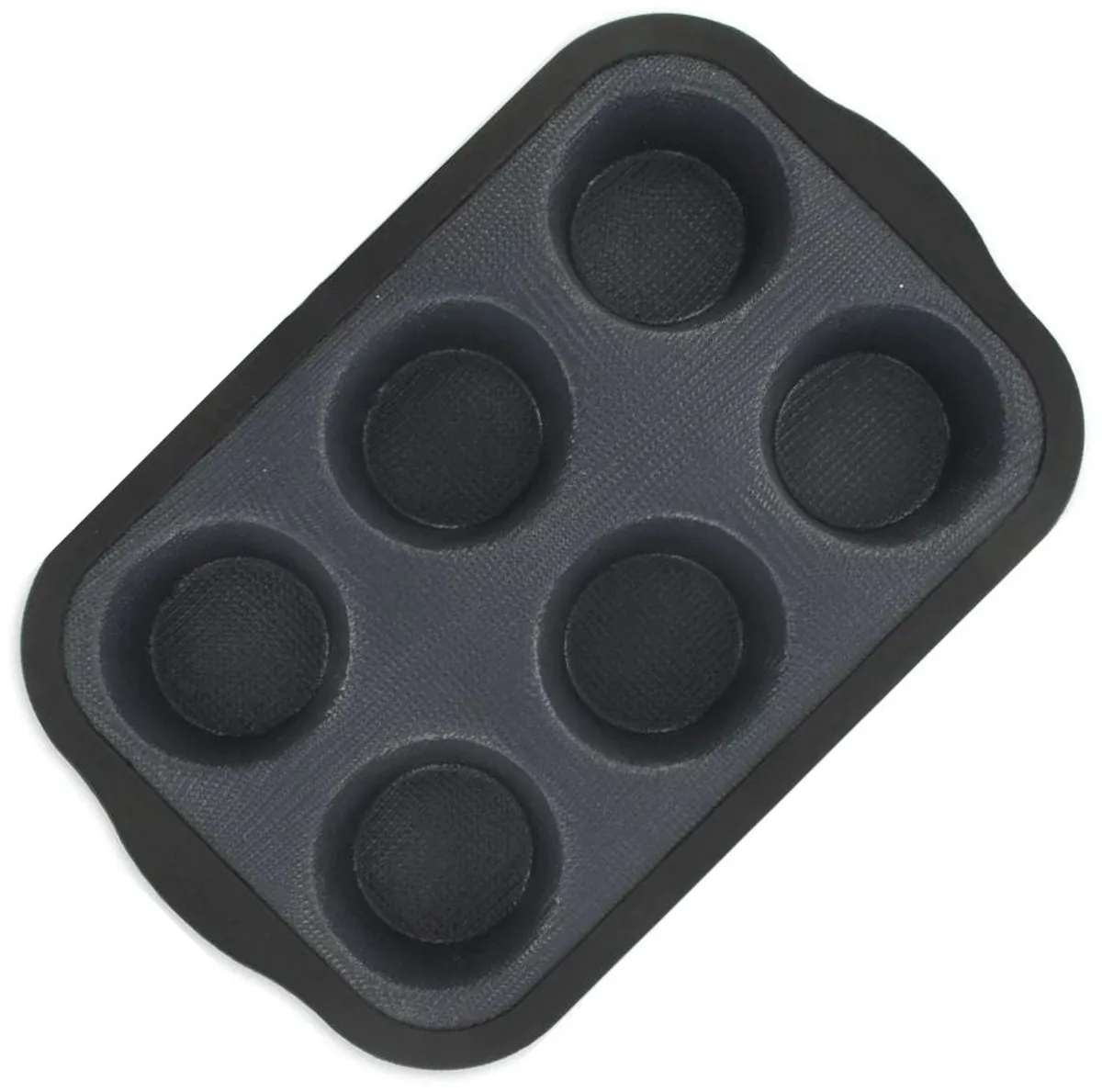 Muffinvorm 6 holtes 28 x 18 cm Zenker Siliconen glasvezel van Zenker in Grijs, Zwart – productfoto