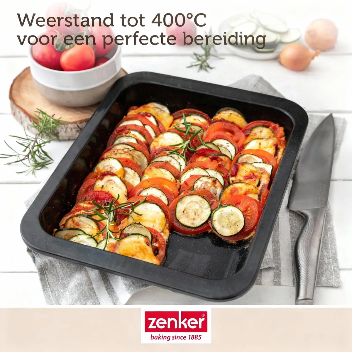 Ovenschaal rechthoekig 33 x 25 x 5 cm Zenker Special Cooking de Zenker en Noir – photo produit