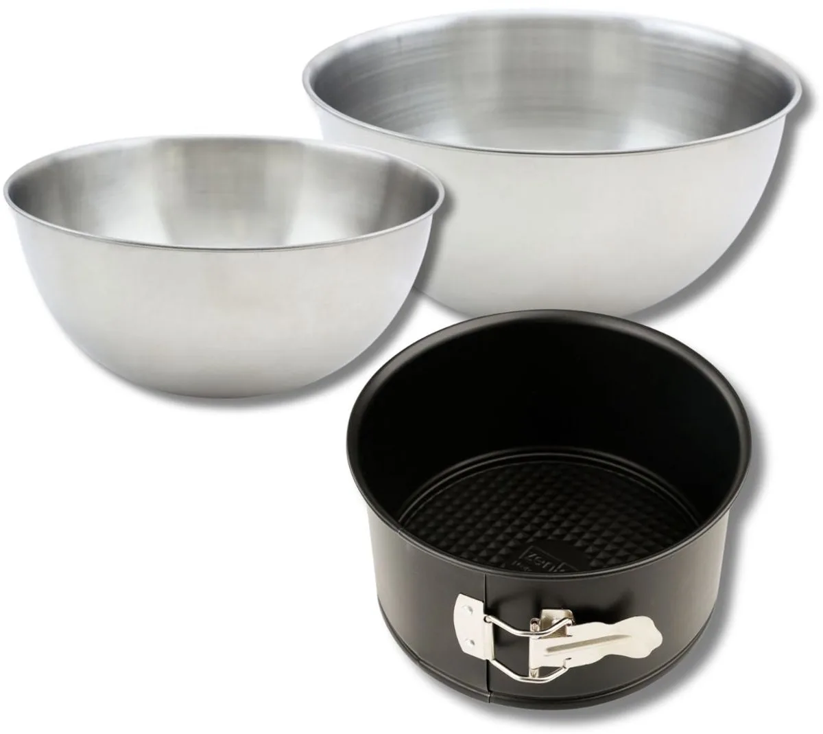 Set bakvorm voor panettone 18 cm, 2 mengkommen en 1 spatel Zenker de Zenker en Noir – photo produit