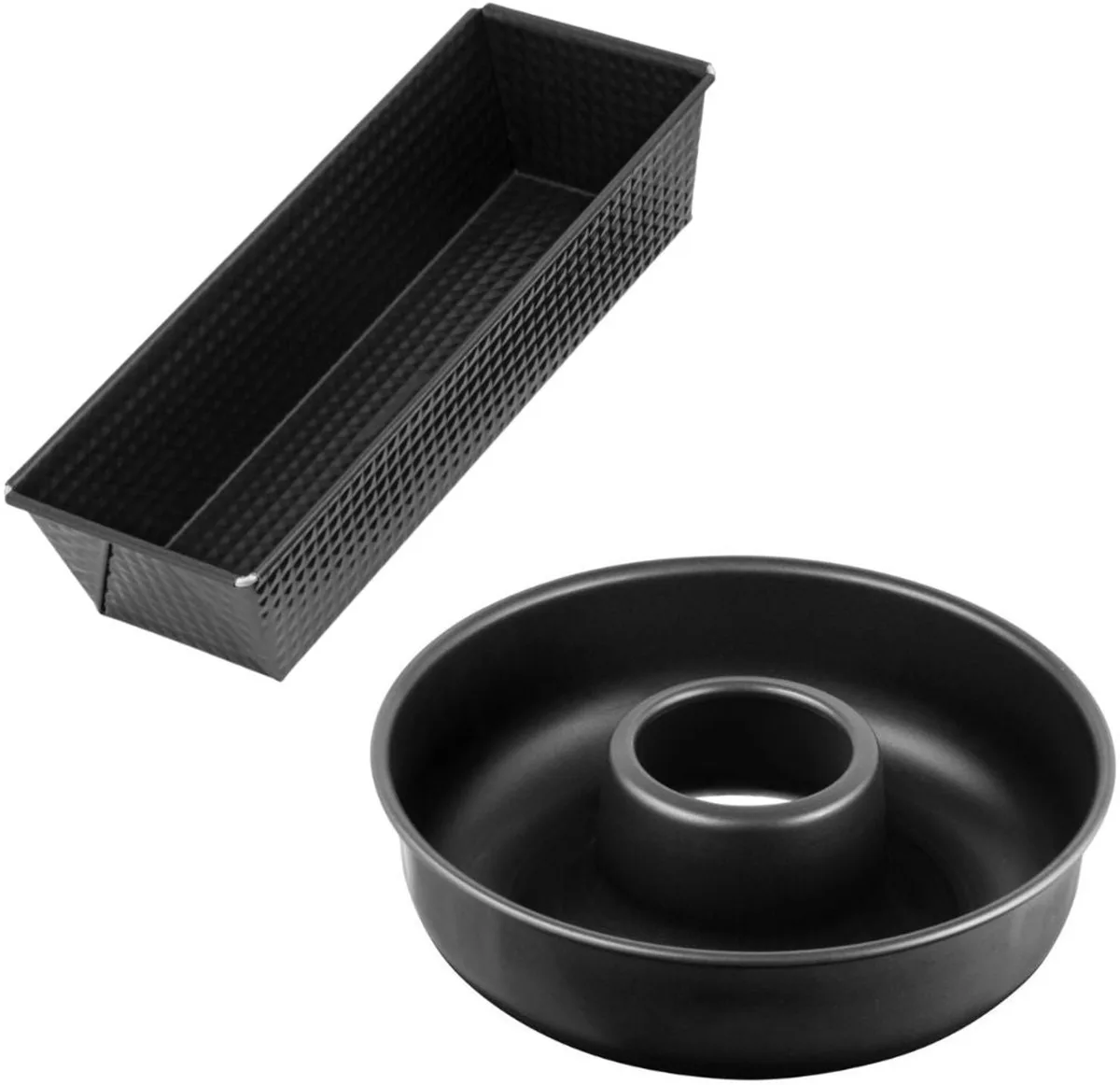 Set cakevormen 30,5 x 11,5 cm en savarinvorm 28 cm Zenker Black Metallic by Zenker in Black – product photo