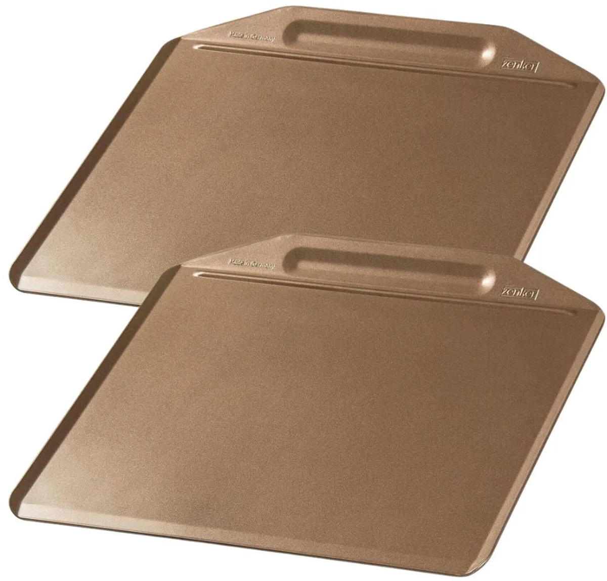 Set van 2 Bakplaten zonder opstaande rand 36 x 33 cm Zenker Mojave Gold de Zenker en Or – photo produit