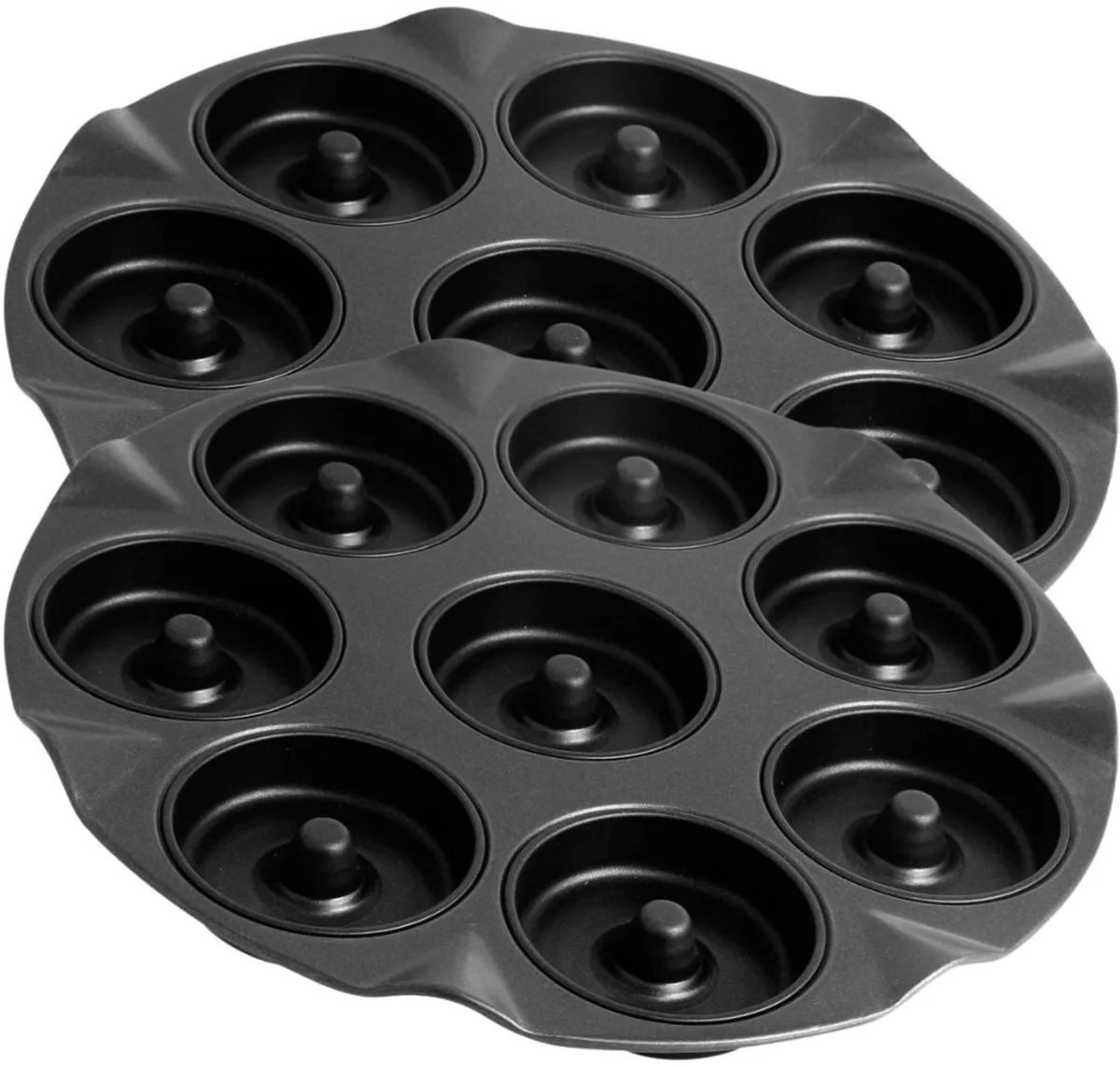 Set van 2 Bakvormen voor 16 ovengebakken donuts 33 cm Zenker Black Metallic de Zenker en Noir – photo produit