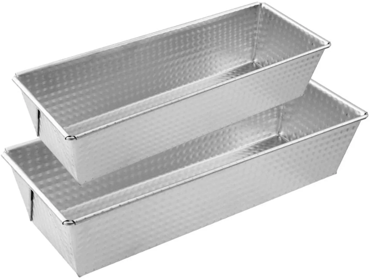 Set van 2 cakevormen 25,5 x 11,2 cm en 30 x 11,5 cm Zenker Silver fra Zenker i Grå – produktbillede
