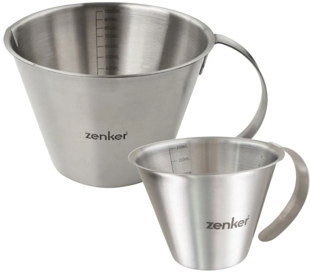 Set van 2 maatbekers van roestvrij staal 250 ml en 1 liter Zenker von Zenker in Roestvrij staal, Grau – Produktfoto