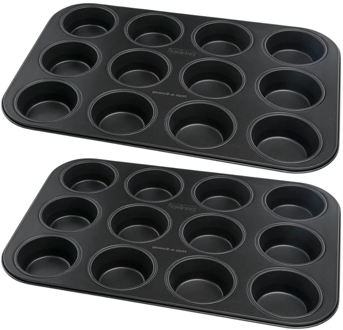 Set van 2 Muffinvormen 12 holtes 38 x 26 cm Zenker Black Metallic de Zenker en Noir – photo produit