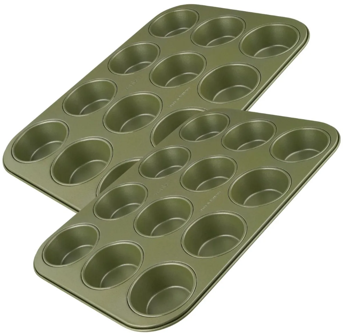 Set van 2 Muffinvormen 12 holtes 38 x 26 cm Zenker Green Vision de Zenker en Groente – photo produit
