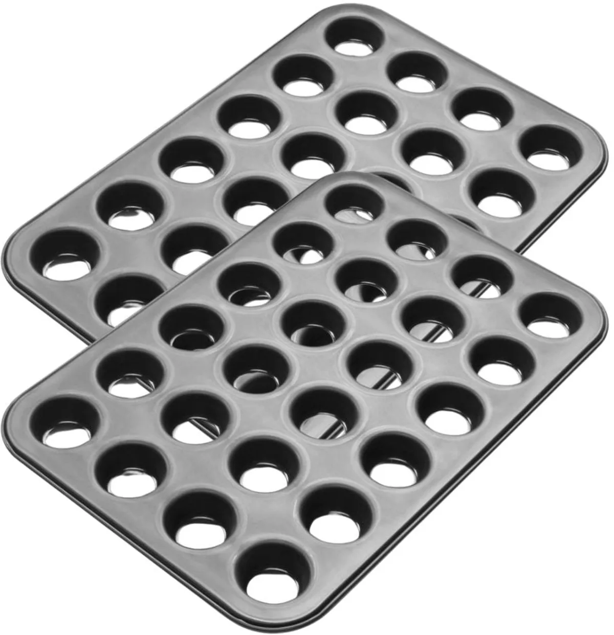 Set van 2 Muffinvormen met 24 holtes 38 x 16 cm Zenker Black Metallic de Zenker en Noir – photo produit