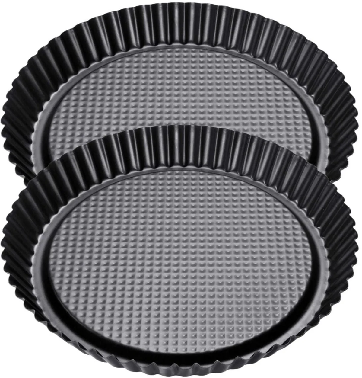 Set van 2 Omgekeerde taartvormen 28 cm Zenker Black Metallic de Zenker en Noir – photo produit