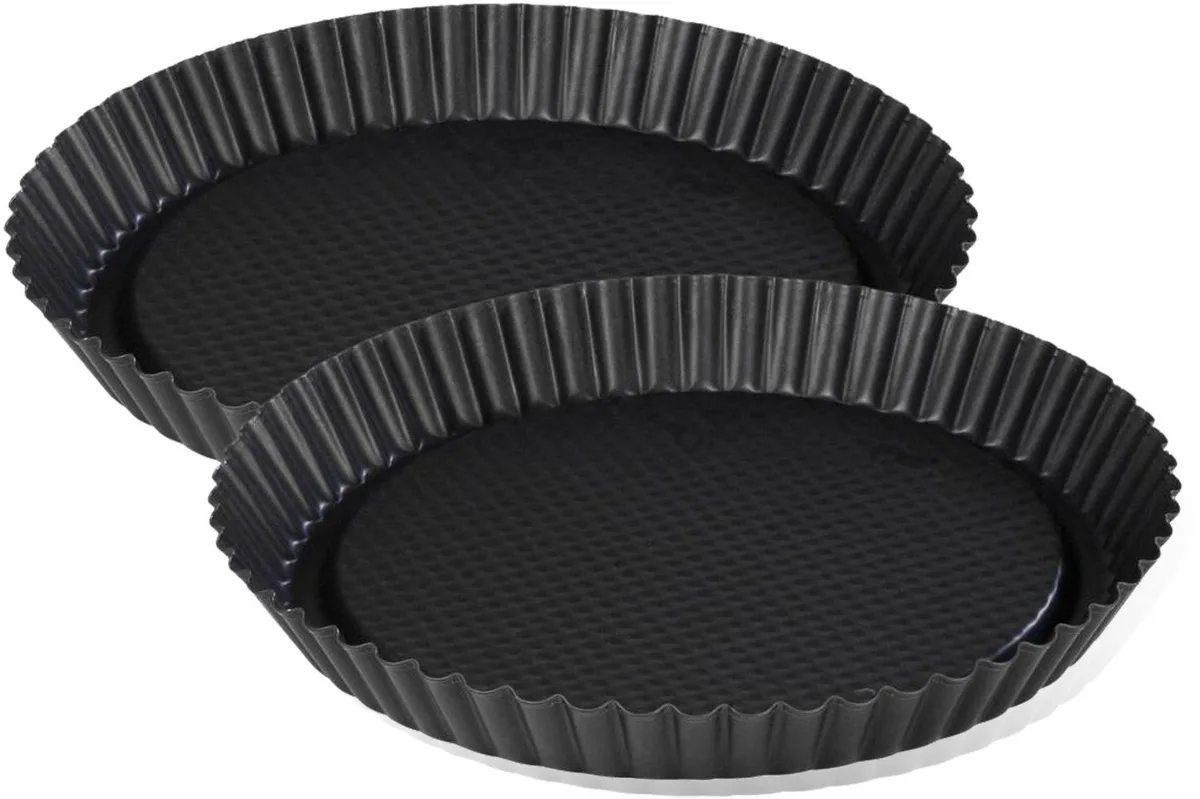 Set van 2 omgekeerde taartvormen 30 cm Zenker Black Metallic by Zenker in Black – product photo