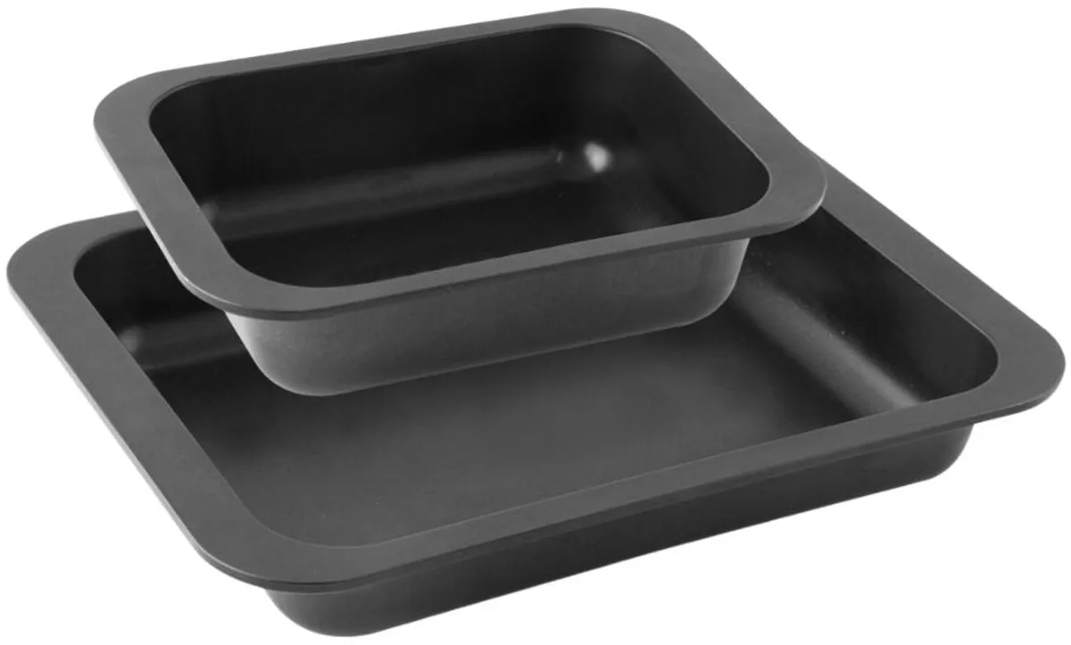 Set van 2 rechthoekige ovenschaal 33 x 25 cm en 24 x 18 cm Zenker Special Cooking von Zenker in Schwarz – Produktfoto