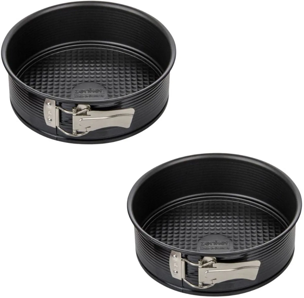 Set van 2 springvormen met scharnier 20 cm Zenker Black Metallic de Zenker en Noir – photo produit