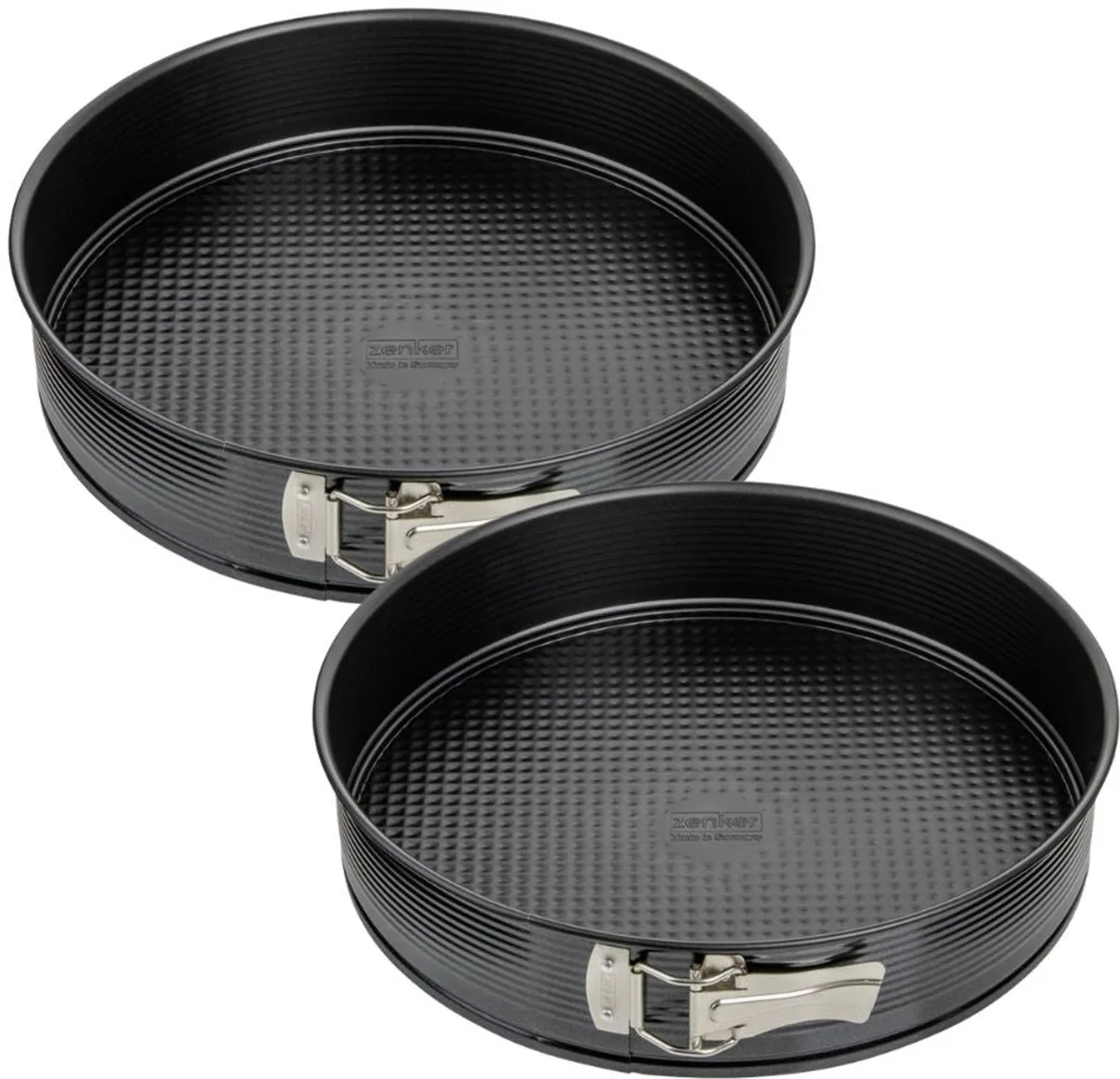 Set van 2 springvormen met scharnier 24 cm Zenker Black Metallic de Zenker en Noir – photo produit