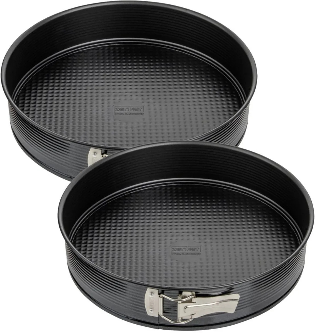 Set van 2 springvormen met scharnier 28 cm Zenker Black Metallic de Zenker en Noir – photo produit