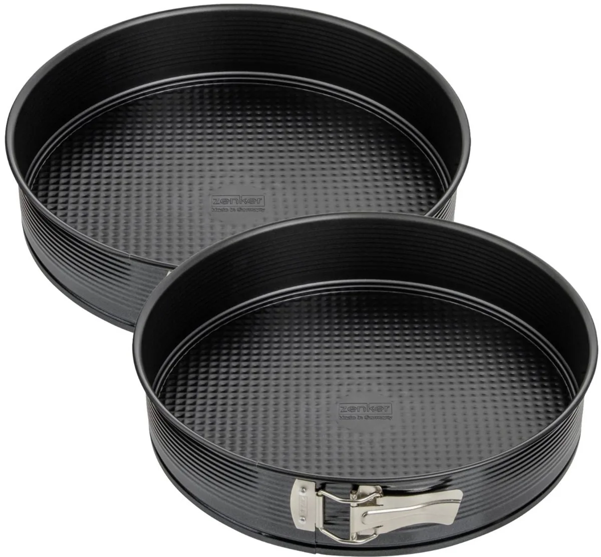 Set van 2 springvormen met scharnier 30 cm Zenker Black Metallic de Zenker en Noir – photo produit