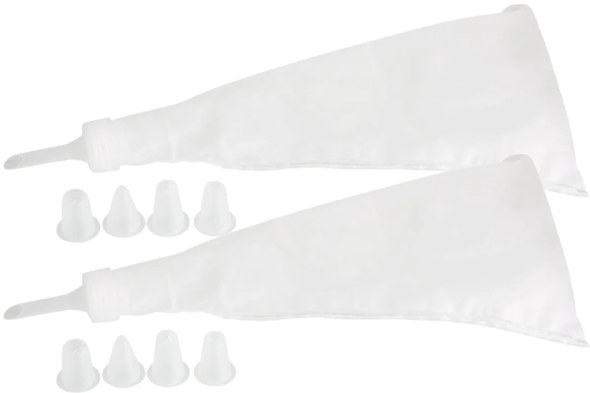Set van 2 spuitzakken en 10 plastic spuitmondjes 28 cm Zenker Smart Pastry de Zenker en Transparent – photo produit