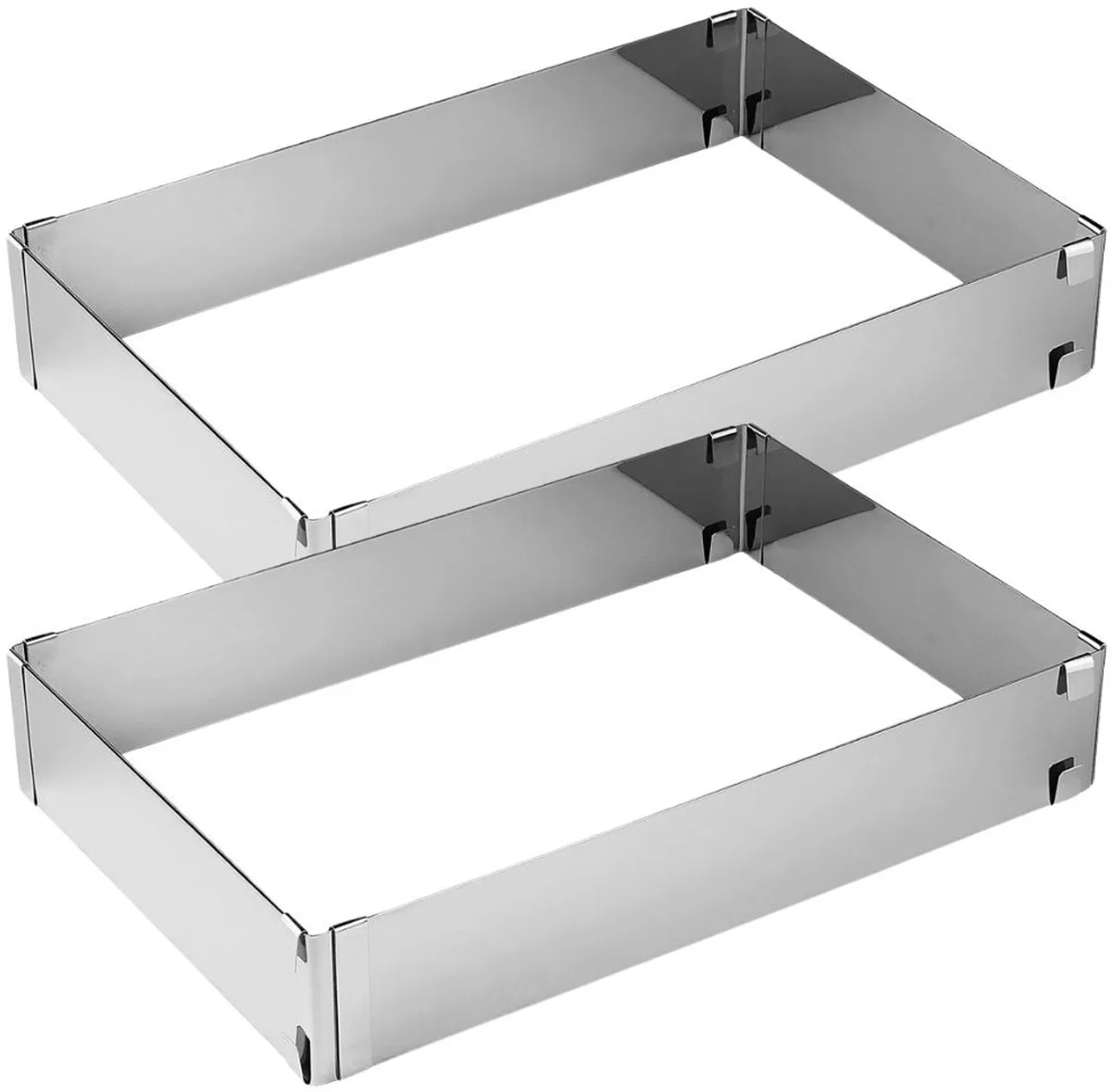 Set van 2 Verstelbare Taartvormen 27 tot 52 cm Zenker Smart Pastry by Zenker in Roestvrij staal – product photo