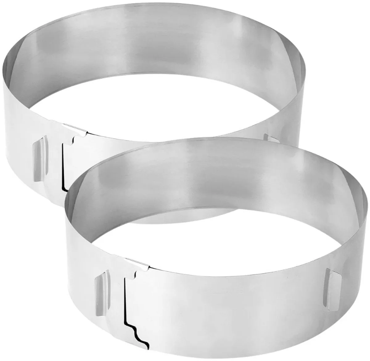 Set van 2 verstelbare taartvormen Zenker Smart Pastry de Zenker en Inox – photo produit