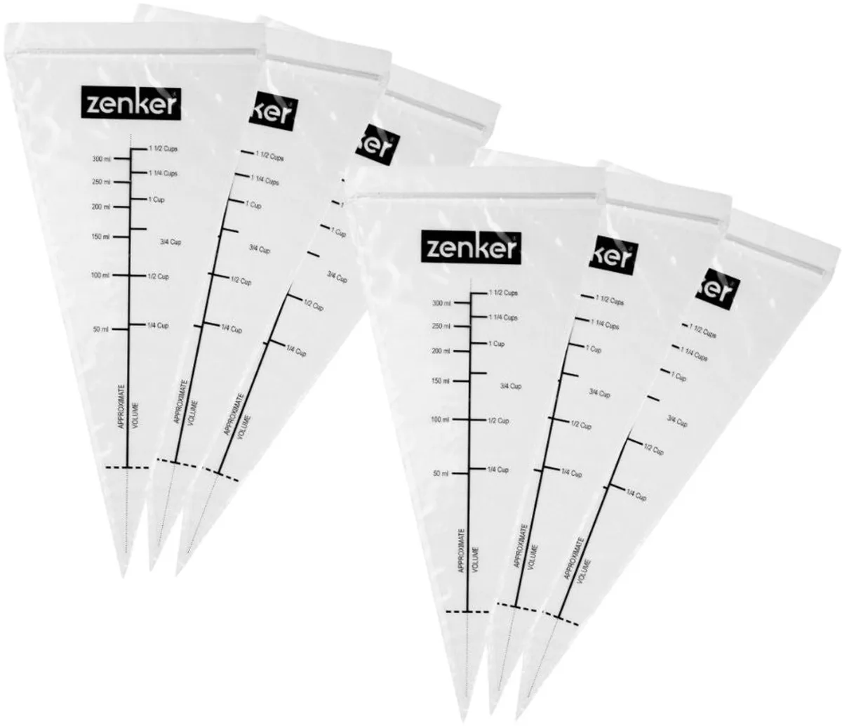 Set van 20 maatbekers met rits 30 cm Zenker Smart Pastry von Zenker in Transparent – Produktfoto