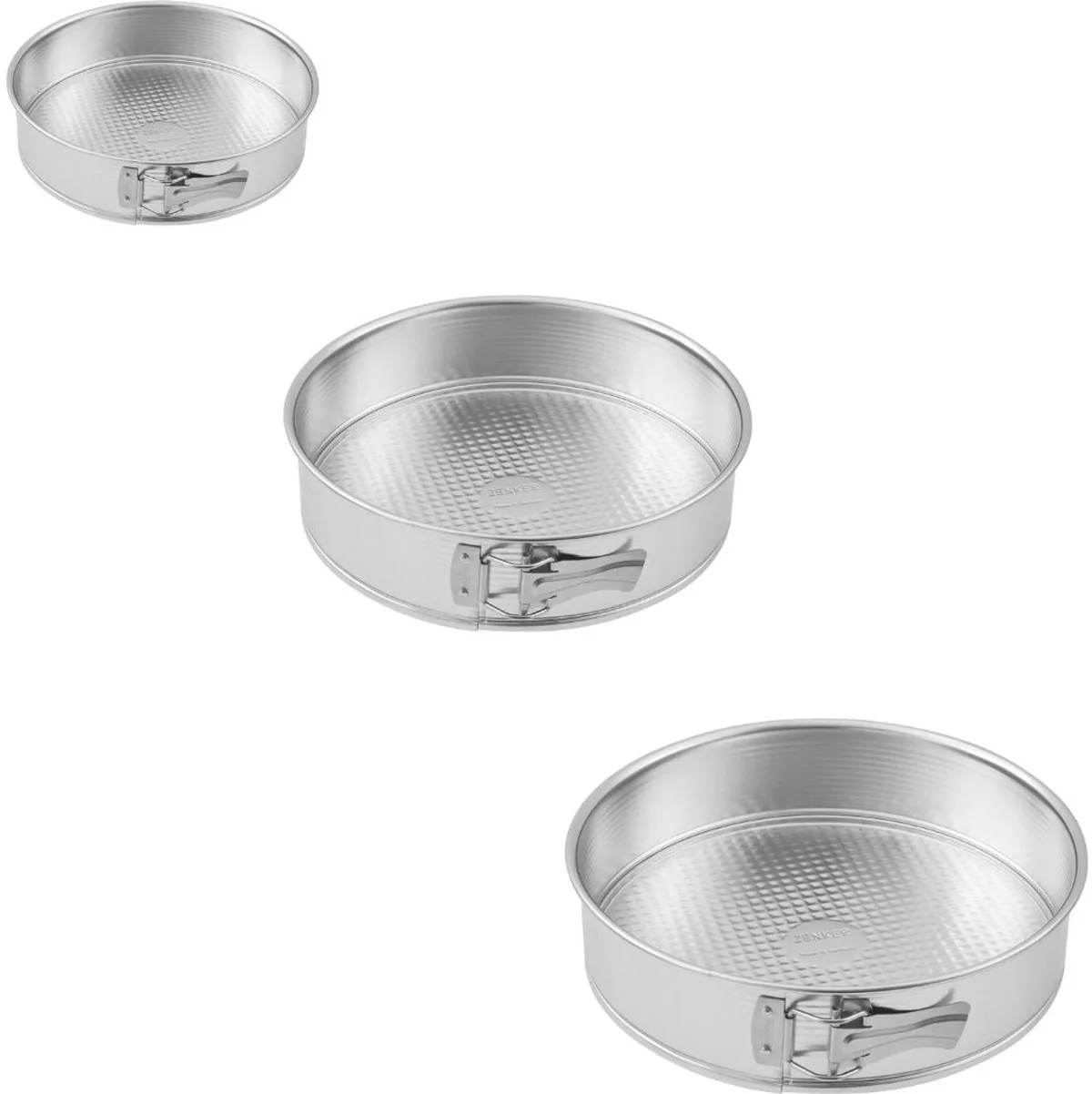 Set van 3 springvormen met scharnier 18,5 cm + 26 cm + 28 cm Zenker Silver by Zenker in Grey – product photo