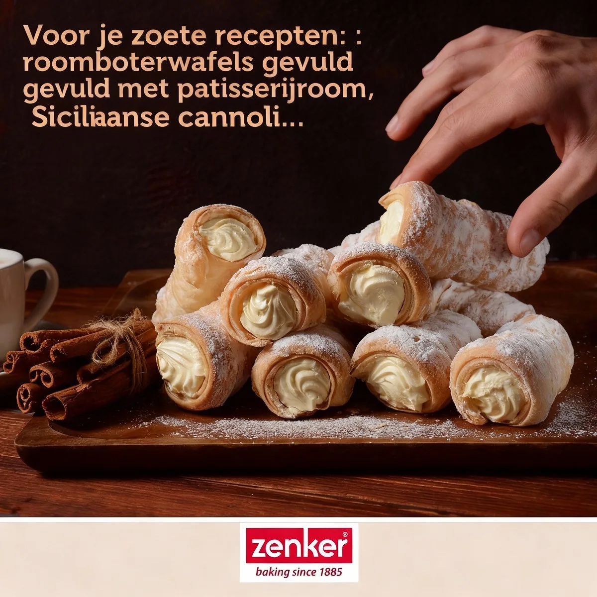 Set van 4 cakevormen in buisvorm 13 x 2,5 cm Zenker fra Zenker i Sort – produktbillede