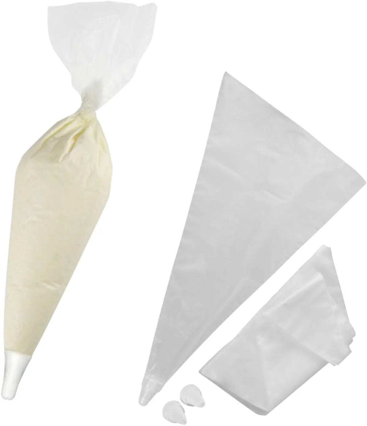 Set van 40 wegwerp spuitzakken en 6 herbruikbare plastic spuitmondjes 32 cm Zenker Smart Pastry by Zenker in Transparent – product photo