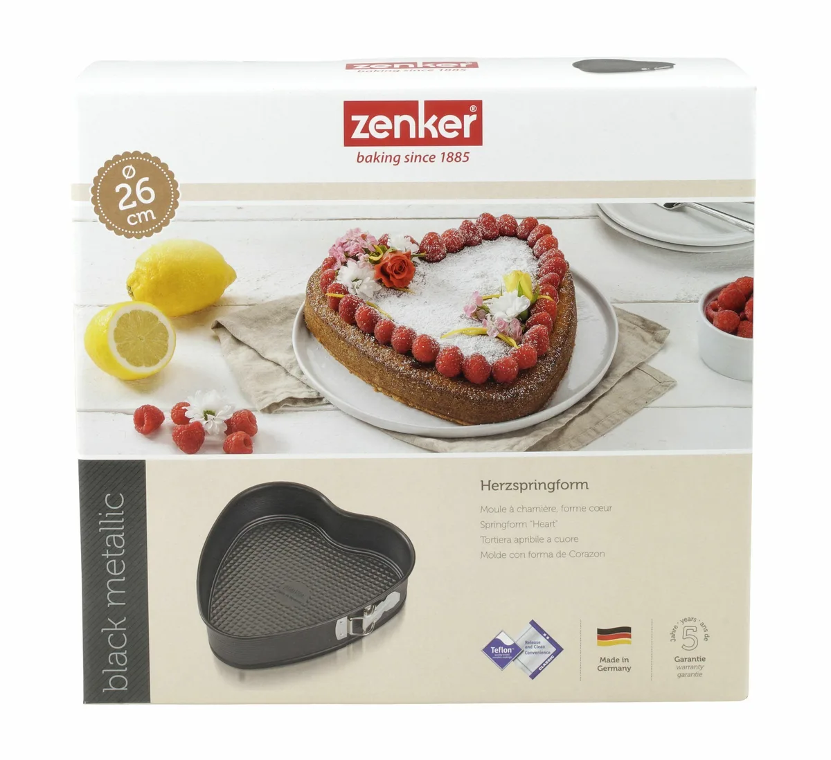 springvorm hart black metallic 27cm från Zenker – produktbild
