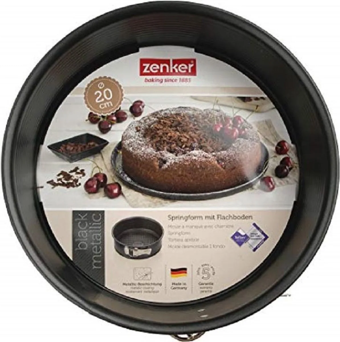 Springvorm met scharnier 20 cm Zenker Black Metallic van Zenker in Zwart – productfoto