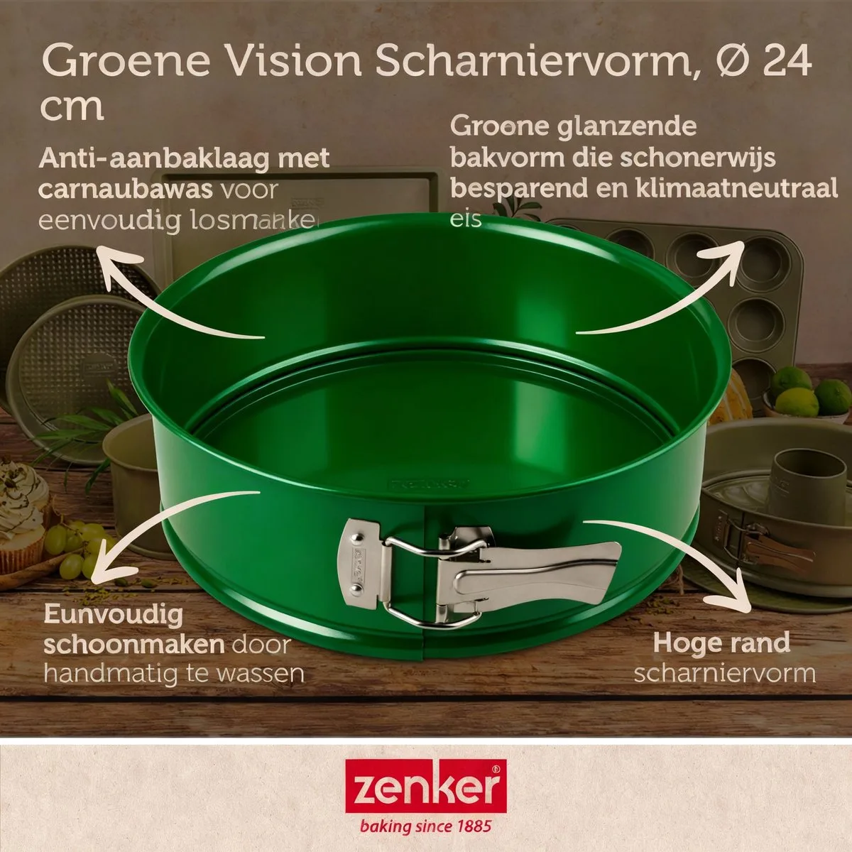 Springvorm met scharnier 24 cm Zenker Green Vision by Zenker in Groente – product photo