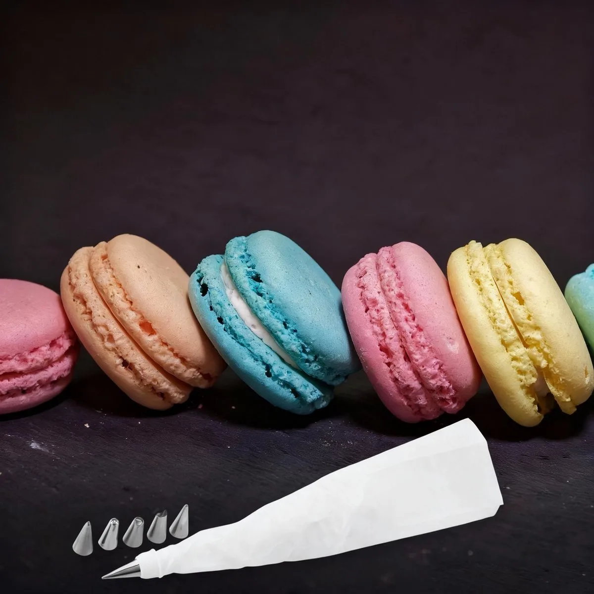 Spuitzak en 6 roestvrijstalen spuitmondjes 33 cm Zenker Smart Pastry de Zenker en Blanc, Roestvrij staal – photo produit