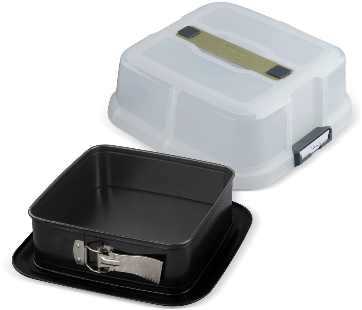 Vierkante springvorm met deksel 23 cm Zenker Bake Click and Go von Zenker in Schwarz – Produktfoto