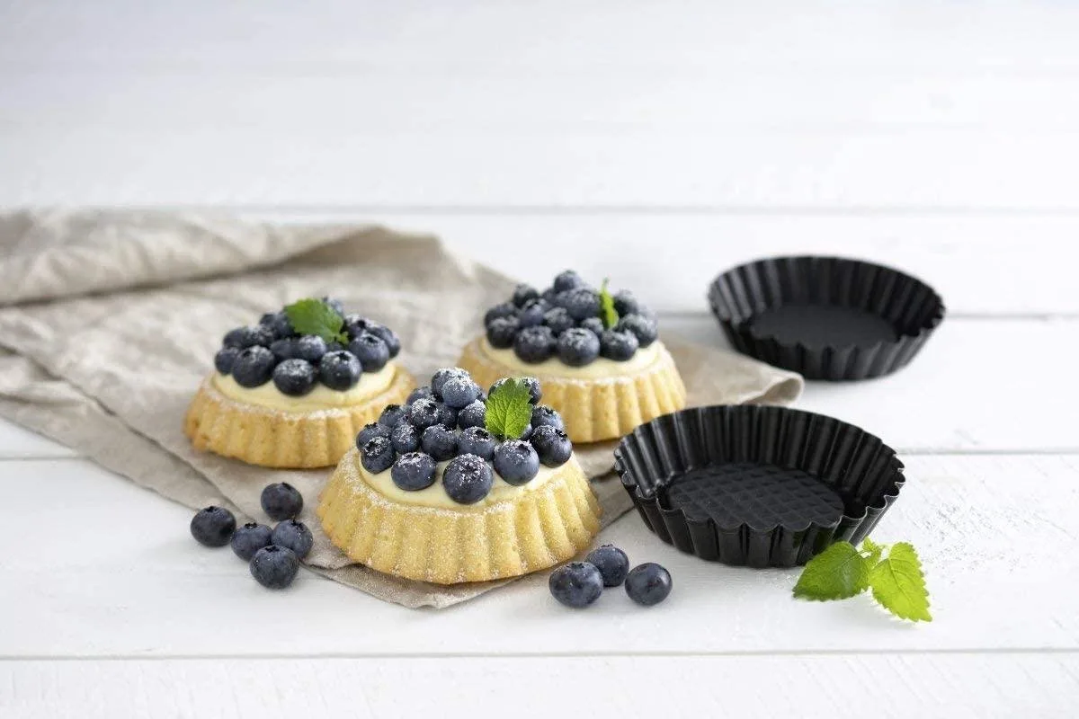 Zeker taartvormen - Bakvorm - 10 CM - Set van 4 fra Zenker i Sort – produktbillede