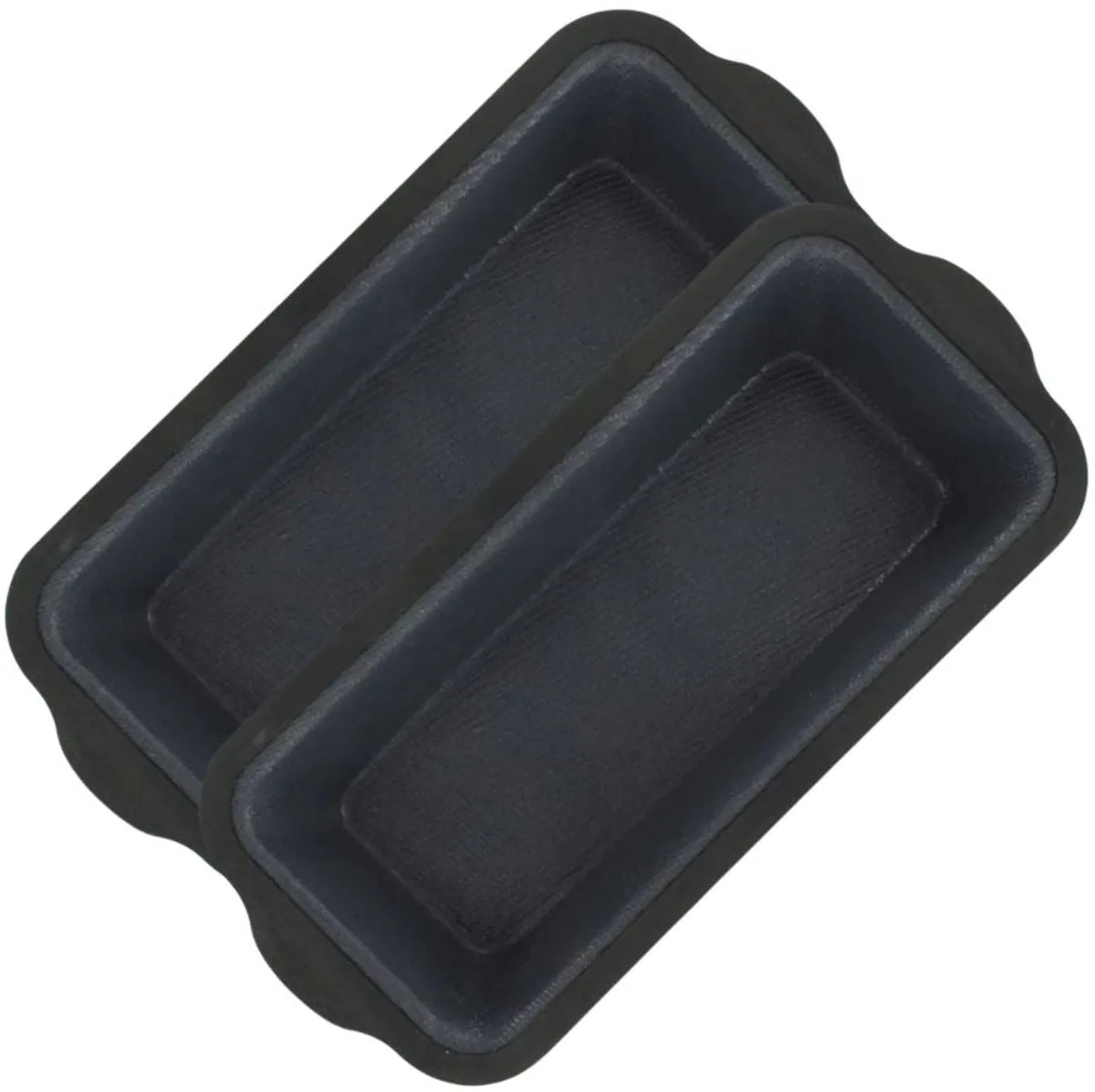 Zenker 9343150 Set van 2 Cakevormen van siliconen met glasvezel, rechthoekige vorm, cakevorm, taartvorm, Siliconen, Glasvezel, Nylon, Grijs, 31,5 x 14,2 x 5,2 cm von Zenker in Schwarz, Grau – Produktfoto