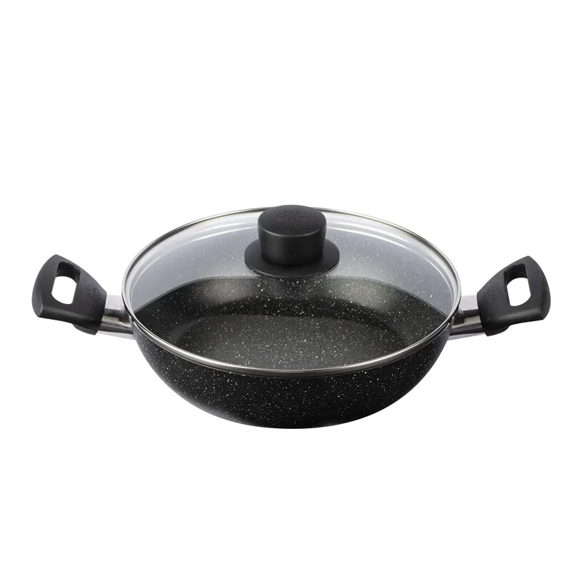 BALLARINI Vipiteno Stewing Pan with Glass Lid, Diameter 24 cm, Induction Roasting Dish, Non-Stick Coating, Casserole Pan, Aluminium, Black von Zwilling – Produktfoto