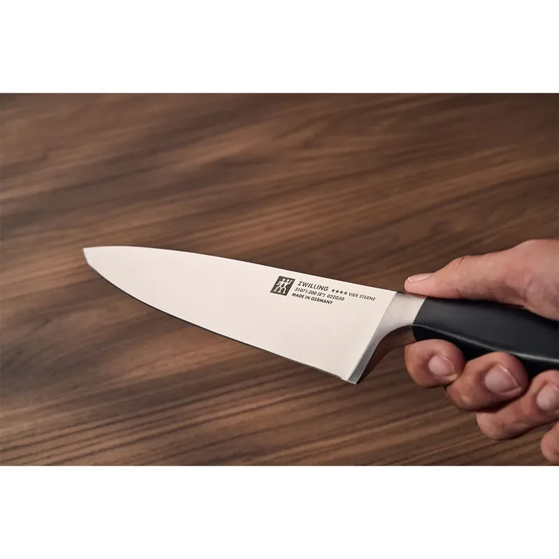 Four Star Koksmes 18cm van Zwilling in Zwart, Zilver – productfoto 3 van 5